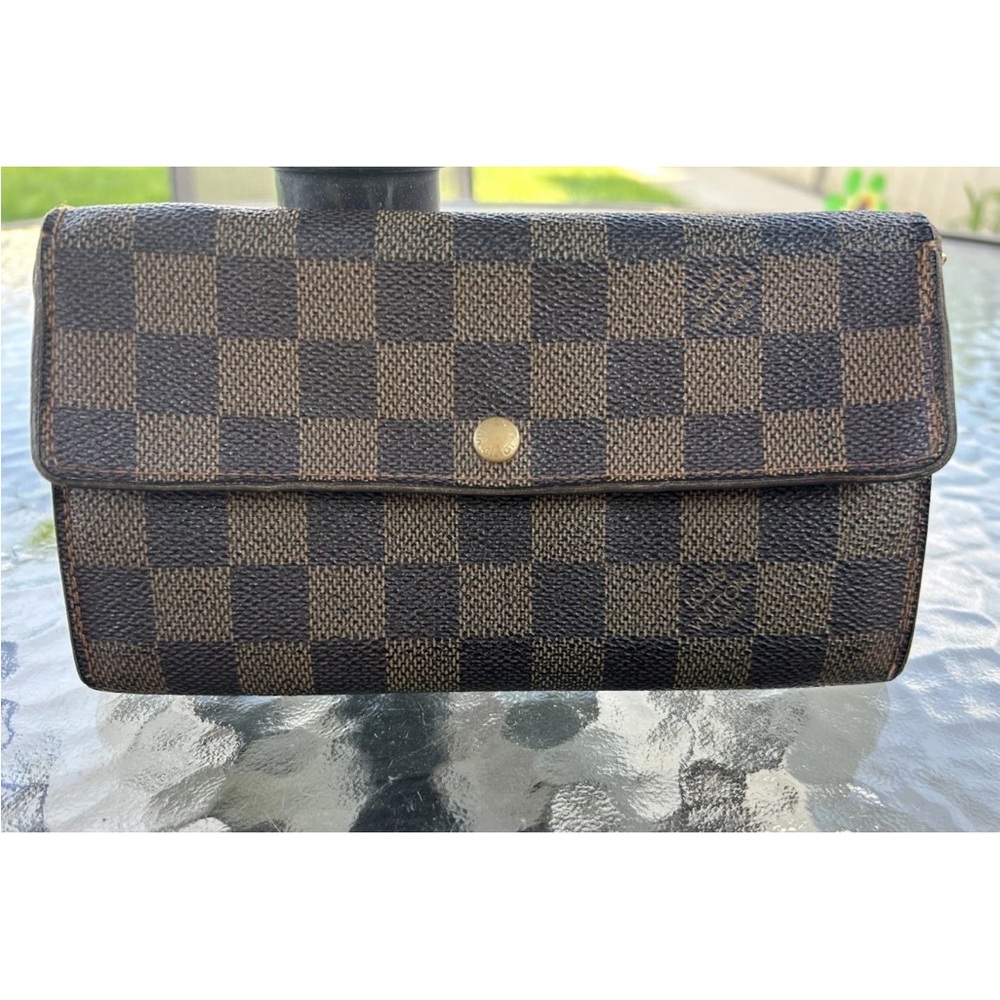Louis Vuitton Damier Ebene Sarah Wallet - Long